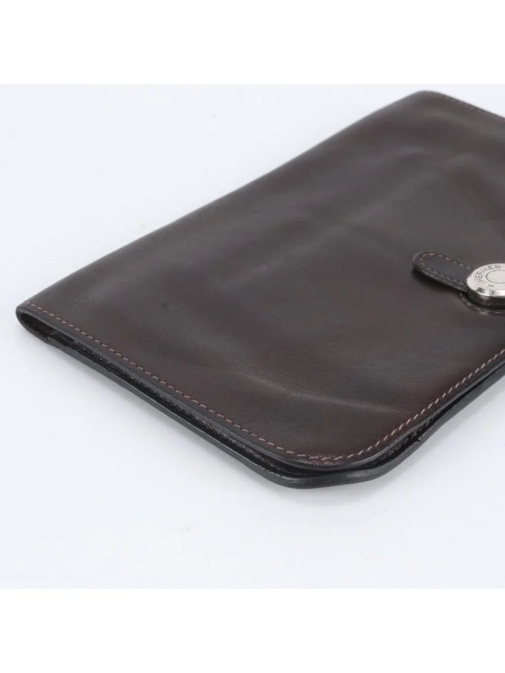 Hermes Dogon GM Leather Wallet Bifold Brown